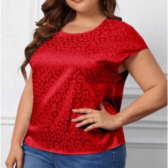 Luxe Plus Size Satin Work Office Top Blouse Shirt - Picture 14 of 16